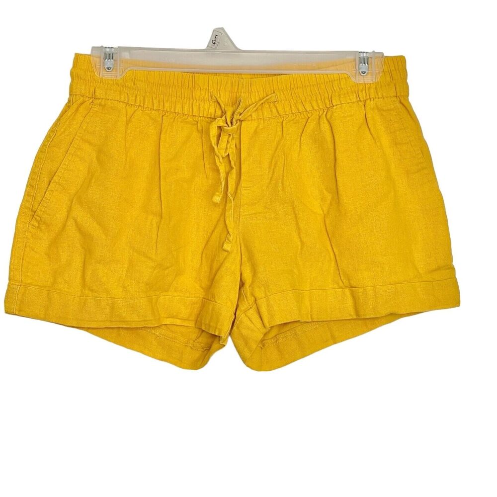 Old navy Womens Yellow Pale Size XS Drawstring Mustard Linen Blend Western Rodeo